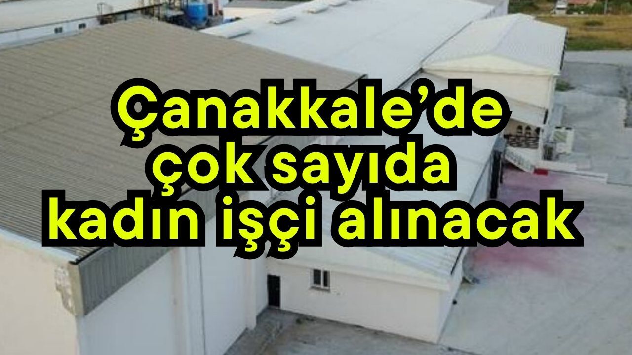 Çanakkale'de çok sayıda kadın işçi alınacak