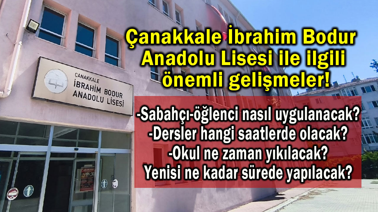 Çanakkale İBAL ile ilgili önemli gelişmeler!