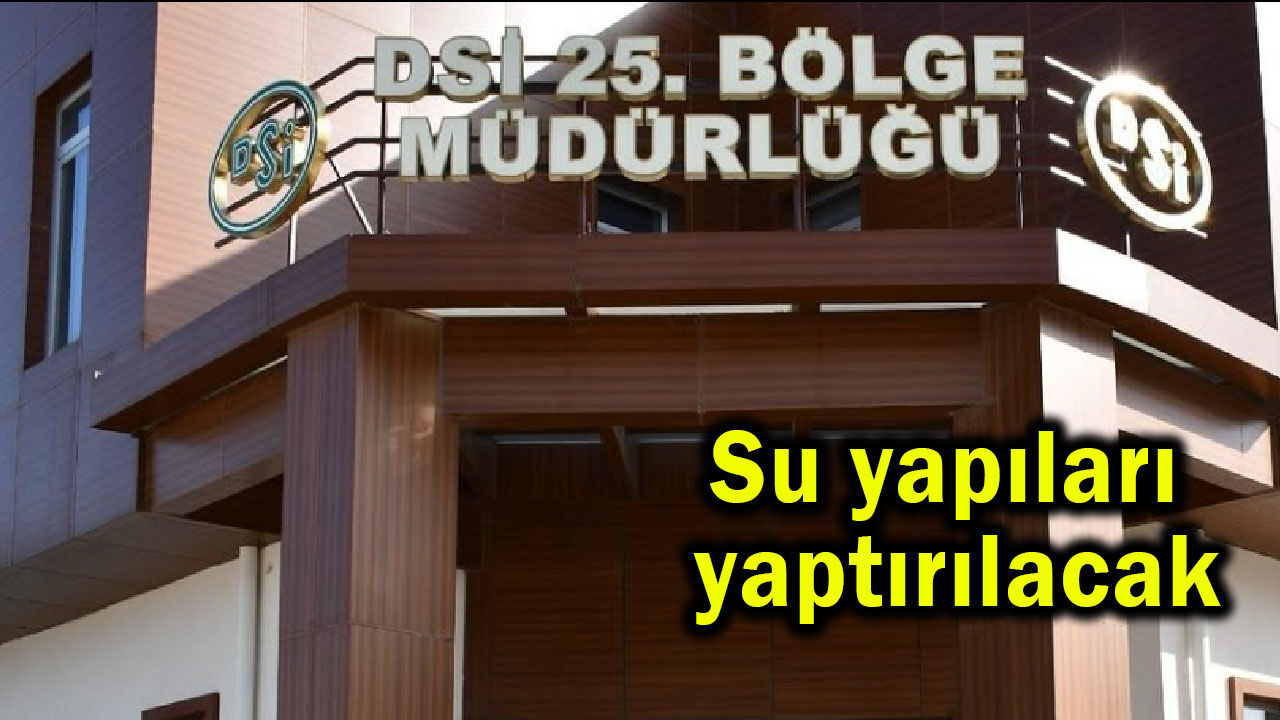 Su yapıları yaptırılacak