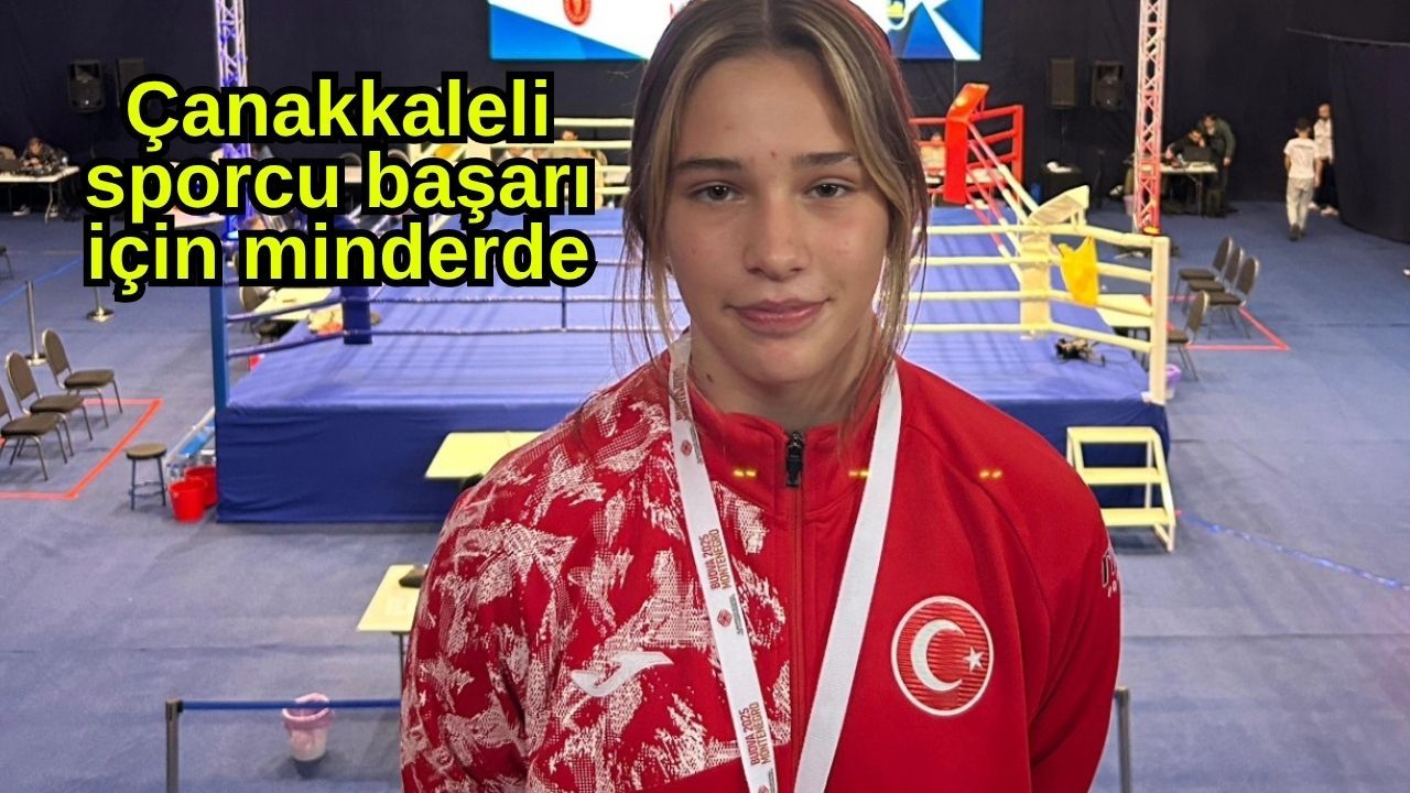 Çanakkaleli sporcu başarı için minderde