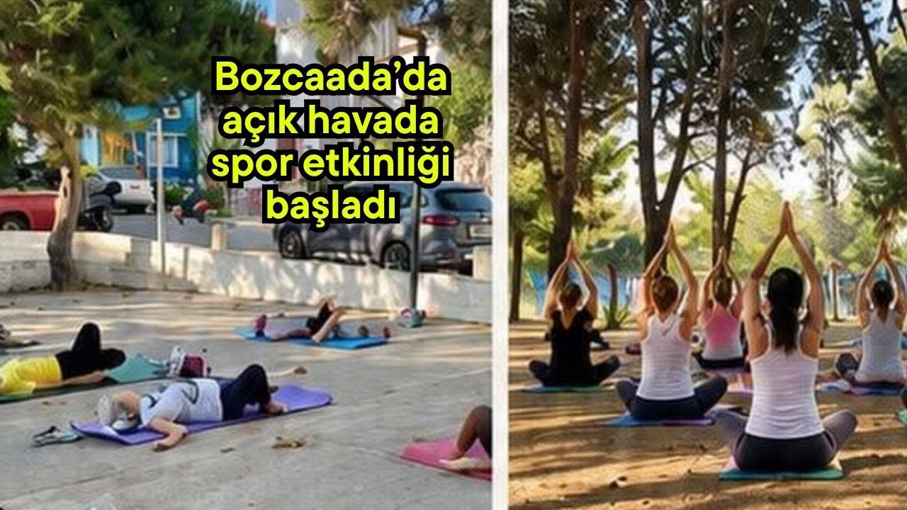 Bozcaada’da açık havada spor etkinliği başladı