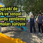 Lapseki’de park ve sosyal alanlarda yenileme çalışmaları sürüyor