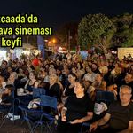 Bozcaada’da açık hava sineması keyfi