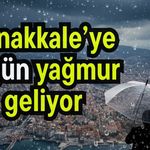 Çanakkale’ye 3 gün yağmur geliyor
