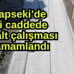 Lapseki’de iki caddede asfalt çalışması tamamlandı