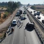 Yola mazot döküldü! 10 araç birbirine girdi (Video)