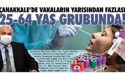 'Çanakkale’de vakaların yarısından fazlası 25-64 yaş grubunda'