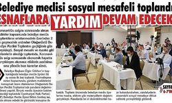 Belediye meclisi sosyal mesafeli toplandı