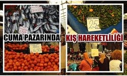 CUMA PAZARINDA KIŞ HAREKETLİLİĞİ (VİDEO)