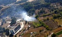 Çanakkale Teknopark yakınlarında yangın (VİDEO)