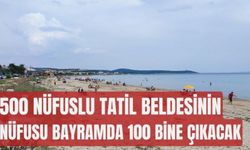 500 nüfuslu tatil beldesinin nüfusu bayramda 100 bine çıkacak