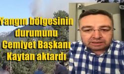 Yangın bölgesinin durumunu Cemiyet Başkanı Kaytan aktardı