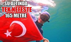 Su altında tek nefeste 165 metre