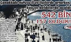 Çanakkale nüfusu 542 bin 157 oldu!  