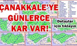 Çanakkale’ye günlerce kar!