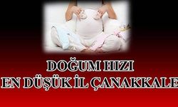 Doğum hızı en düşük il Çanakkale