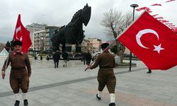 Gazi torunu, 440 kilometre yürüyerek Çanakkale'ye ulaştı (VİDEO)