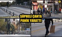 Şüpheli çanta fünyeyle patlatıldı (VİDEO)