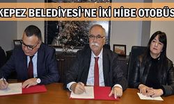 Kepez Belediyesi’ne iki hibe otobüs (VİDEO)