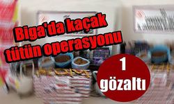 Biga'da kaçak tütün operasyonu: 1 gözaltı