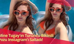 Mine Tugay'ın Turuncu Bikinisiyle Verdiği Poz Beğeni Rekorları Kırdı