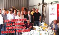 150 üreticiye 624 torba sertifikalı kanola tohumu