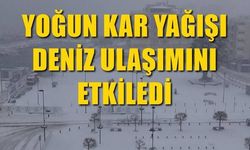 Çanakkale'de yoğun kar yağışı deniz ulaşımını etkiledi (VİDEO)