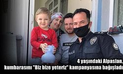 4 yaşındaki Alpaslan, kumbarasını 'Biz bize yeteriz' kampanyasına bağışladı