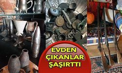 Top mermisinin patladığı evden tarihi eserler çıktı (VİDEO)