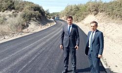 Bitümlü sıcak karışım yolu hizmete açıldı