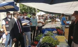 Yenice Kaymakamı'ndan pazar yerinde kovid-19 denetimi   