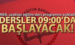 MEB, uzaktan eğitim ders programını açıkladı