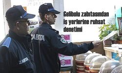 Gelibolu zabıtasından iş yerlerine ruhsat denetimi