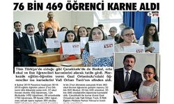 76 bin 469 öğrenci karne aldı