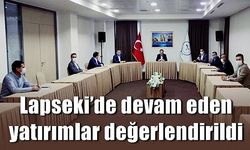 Lapseki’de devam eden yatırımlar değerlendirildi