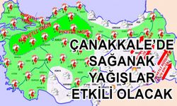 Çanakkale genelinde kuvvetli yağış bekleniyor!