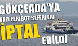 Gökçeada'ya bazı feribot seferleri iptal edildi