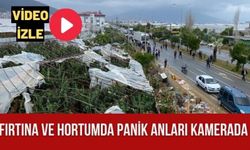 Fırtına ve hortumda panik anları kamerada