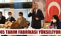 45 TARIM FABRİKASI YÜKSELİYOR