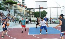 Gelibolu'da sokak basketbolu heyecanı yaşandı