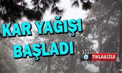 Çanakkale yükseklerinde kar yağışı başladı! (VİDEO)