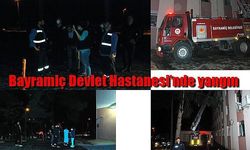 Bayramiç Devlet Hastanesi’nde yangın