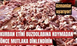 Kurban etini, buzdolabına koymadan önce dinlendirin