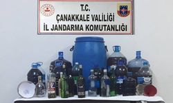 Çanakkale'de 130 litre sahte içki ele geçirildi