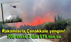 Rakamlarla Çanakkale yangını! 708 sorti, 2 bin 579 ton su (VİDEO)