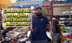 Çanakkale’deki bu tezgahta şehit ailelerine balık ücretsiz