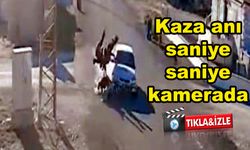 Kaza anı saniye saniye kamerada (TIKLA İZLE)