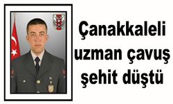 Çanakkaleli uzman çavuş şehit düştü