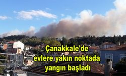 Çanakkale'de evlere yakın noktada yangın başladı