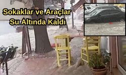 Sokaklar ve araçlar su altında kaldı